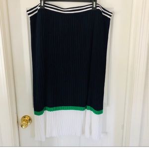 NWT Ralph Lauren navy pleaded midi skirt size 3X